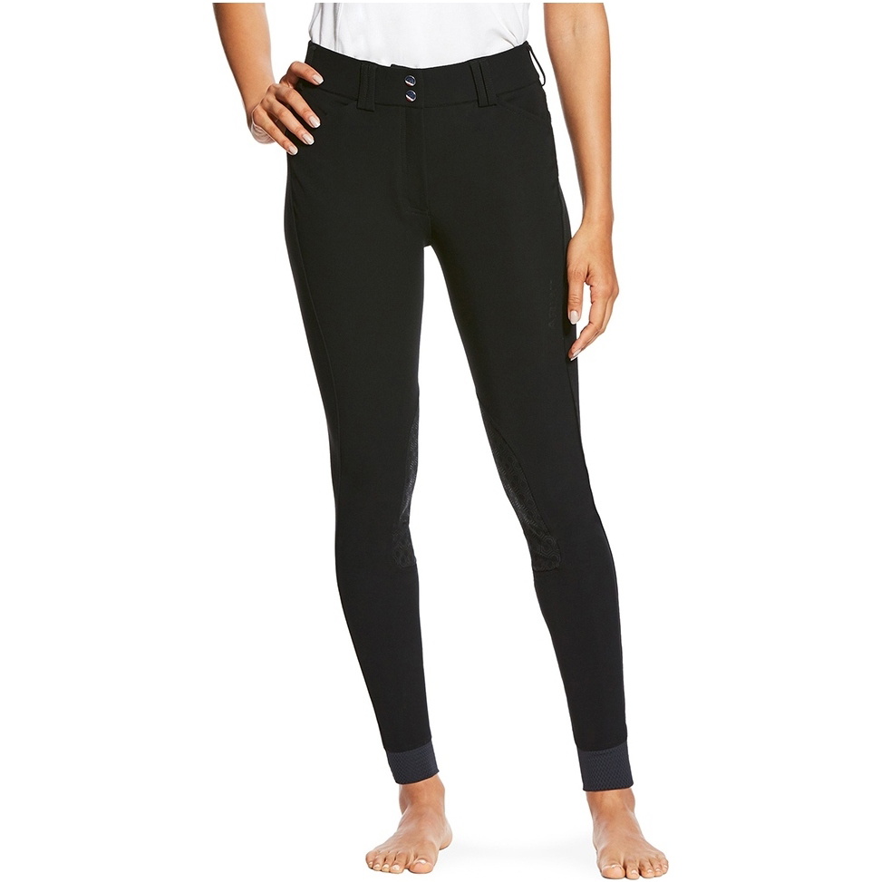 Ariat Damen Tri Factor Grip Kniepatch Reithose Schwarz